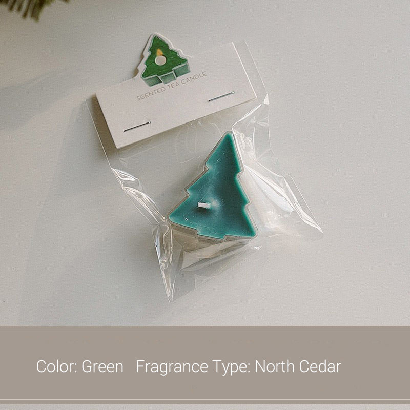 AIKUN New Arrival Organic Soy Wax Candle Christmas 3d Tree Shaped Aromatherapy Tea Candles for Holiday Decorations and Gifts