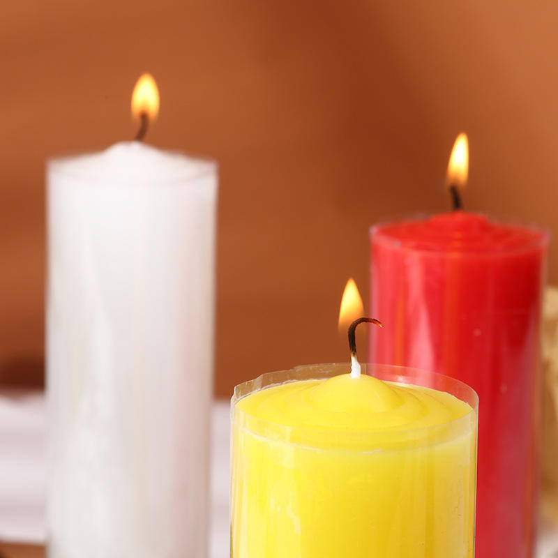 AIKUN Thick Red White Pillar Candles Wholesale Smoke Free Unscented for Home Lighting Wedding Greenhouse