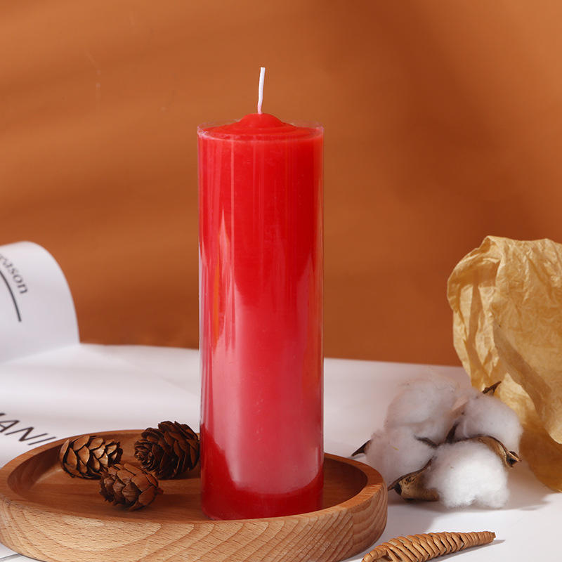 AIKUN Thick Red White Pillar Candles Wholesale Smoke Free Unscented for Home Lighting Wedding Greenhouse