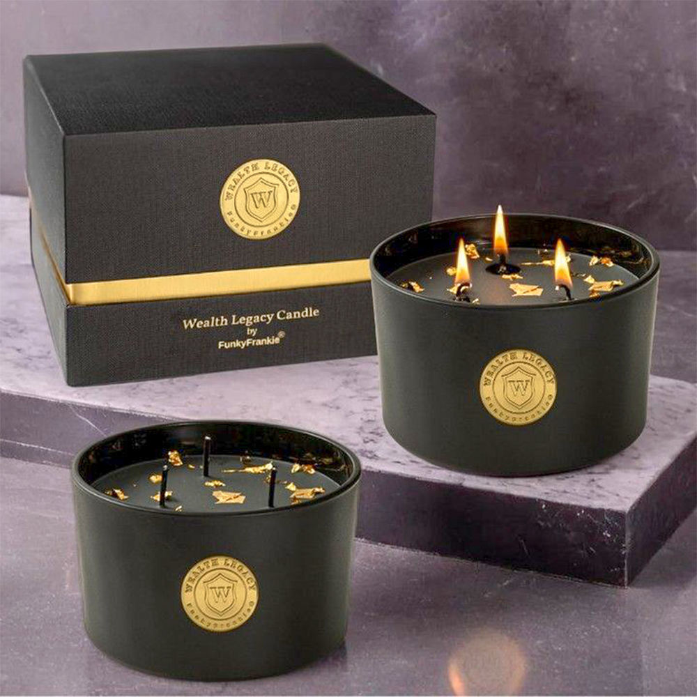 AIKUN Black Glass 12 Zodiac Signs Durable Eco-Friendly Customizable Home Decor Mood Enhancer Aroma Candle Gift Sets