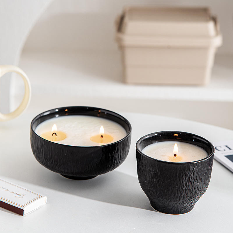 AIKUN Luxury Relief Ceramic Creative Home Fragrance Aroma Candle Cup for Decor