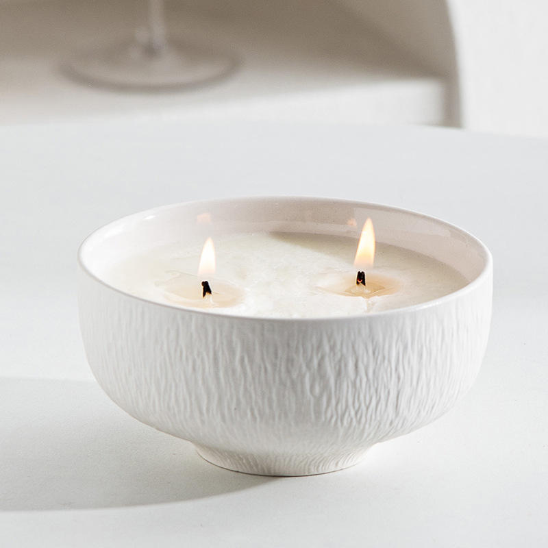 AIKUN Luxury Relief Ceramic Creative Home Fragrance Aroma Candle Cup for Decor