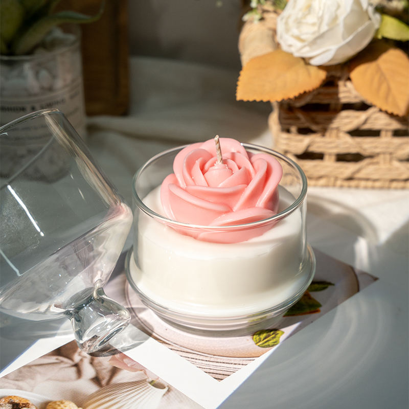 AIKUN Manufacturer Direct Sale High-Quality Reusable INS Rose Aroma Candles for Purify Air and Lift Mood