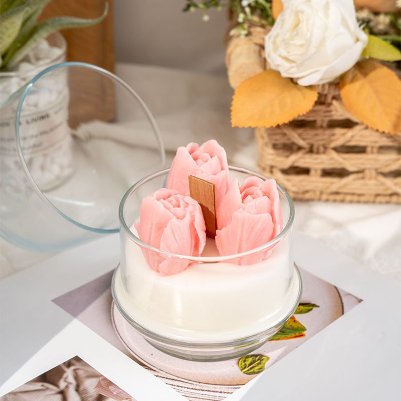 AIKUN Manufacturer Direct Sale High-Quality Reusable INS Rose Aroma Candles for Purify Air and Lift Mood