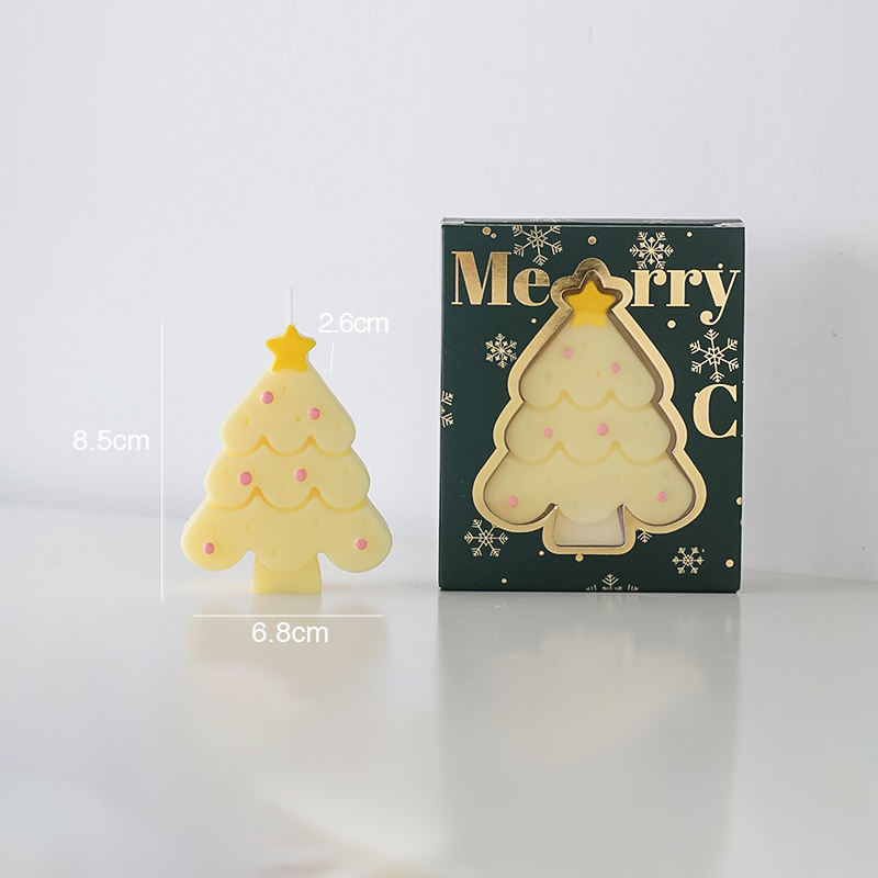 Custom Miniature Christmas Tree Figurine Gift Box Customizable Wedding Birthday Aromatherapy Scented Candle