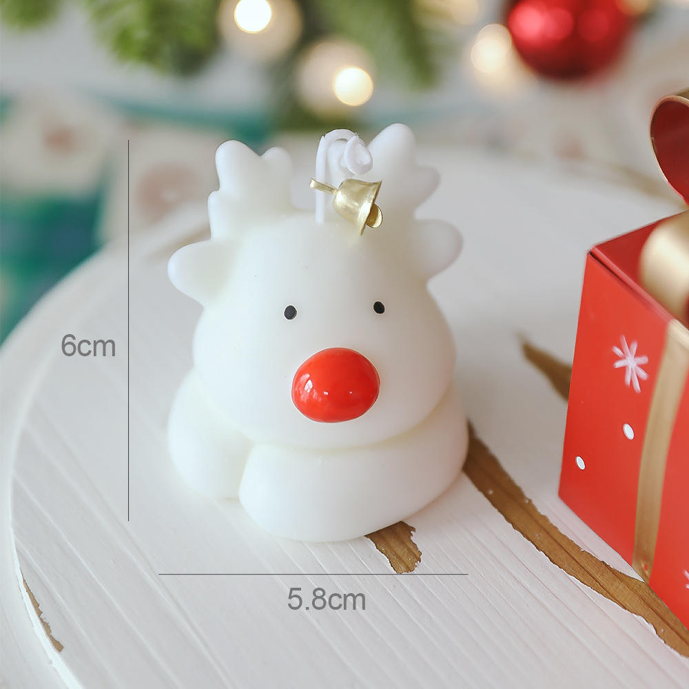 Christmas Aromatherapy Elk Shaped Christmas Candles Home Decorations Fragrance Christmas Candles Gift Set