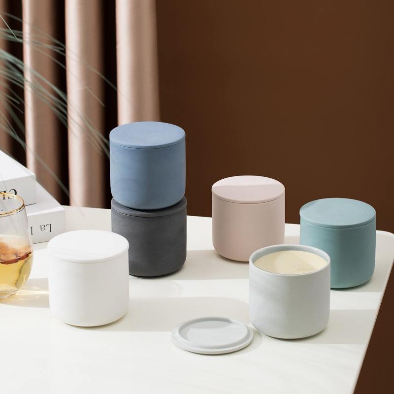 Nordic Interior Home Decoration Custom Candle Container Ceramic Candle Jar