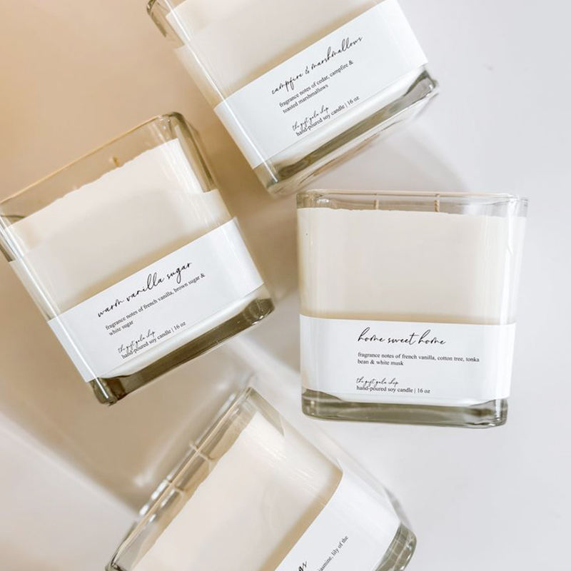 Custom Soy Wax Spar Simplicity Transparence Glass Candles Jar Fragrance for Minimalist Home Styling