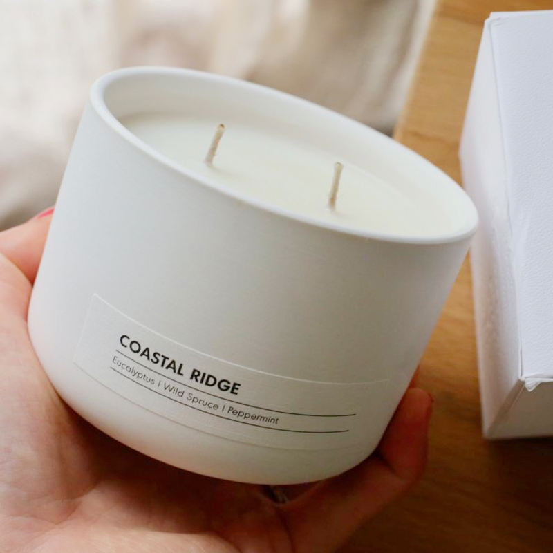Handmade Bulk Order Custom Soy Wax Pure Natural Manufacturing Ceramic Candle for Aromatherapy & Relaxation