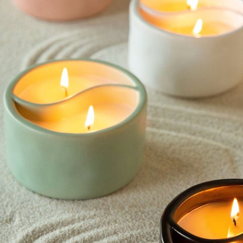 Eco-Friendly Recycled Soy Wax Color Originality Ceramic Candle for Engagement Party Decor