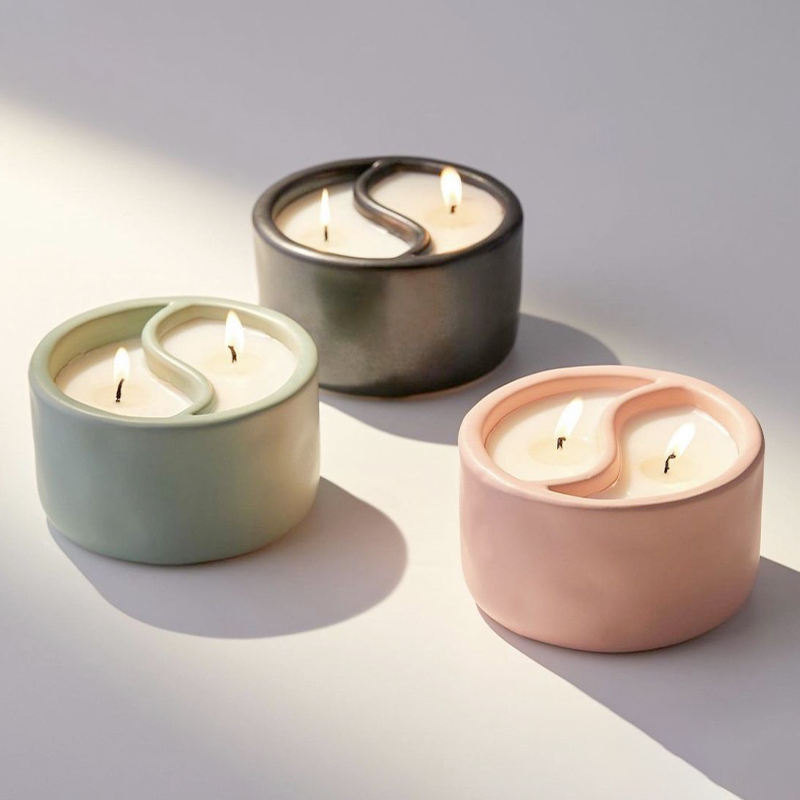 Eco-Friendly Recycled Soy Wax Color Originality Ceramic Candle for Engagement Party Decor