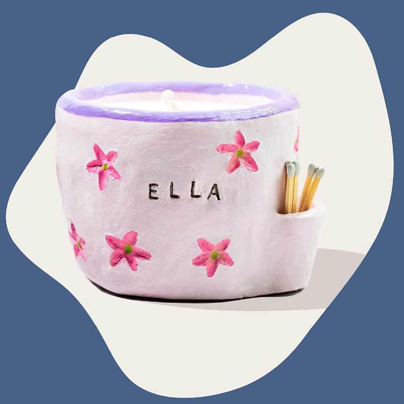 Private Label Unique Scented Ceramic Candle Jar Delicate Ceramic Candle for Birthday Party Decoration