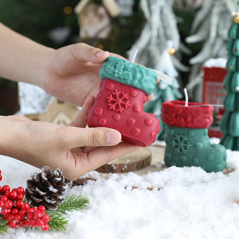 New Christmas Stocking Candles Soy Wax Home Decorations All Natural Scented Candle for Christmas Decoration