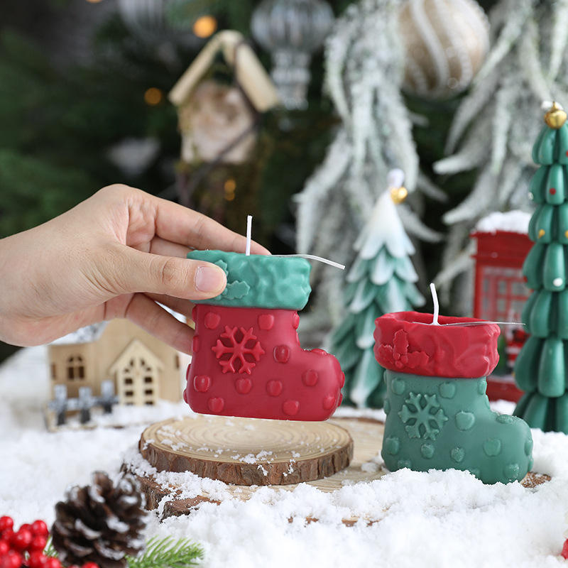 New Christmas Stocking Candles Soy Wax Home Decorations All Natural Scented Candle for Christmas Decoration