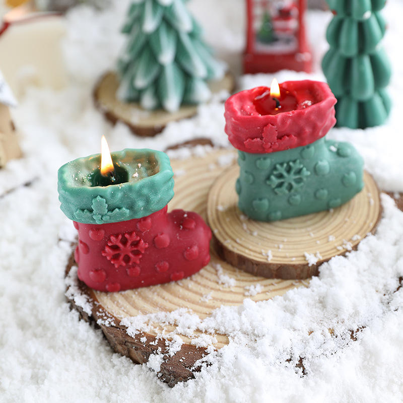 New Christmas Stocking Candles Soy Wax Home Decorations All Natural Scented Candle for Christmas Decoration