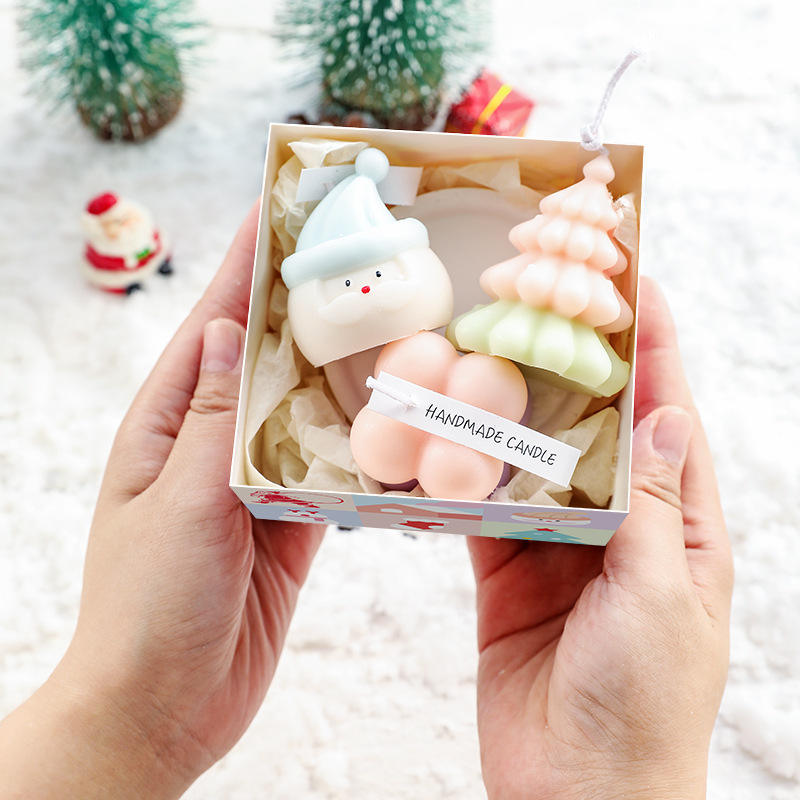 Handmade Christmas Gift Set Christmas Gift Holiday Christmas Soy Candles with Delicate Package