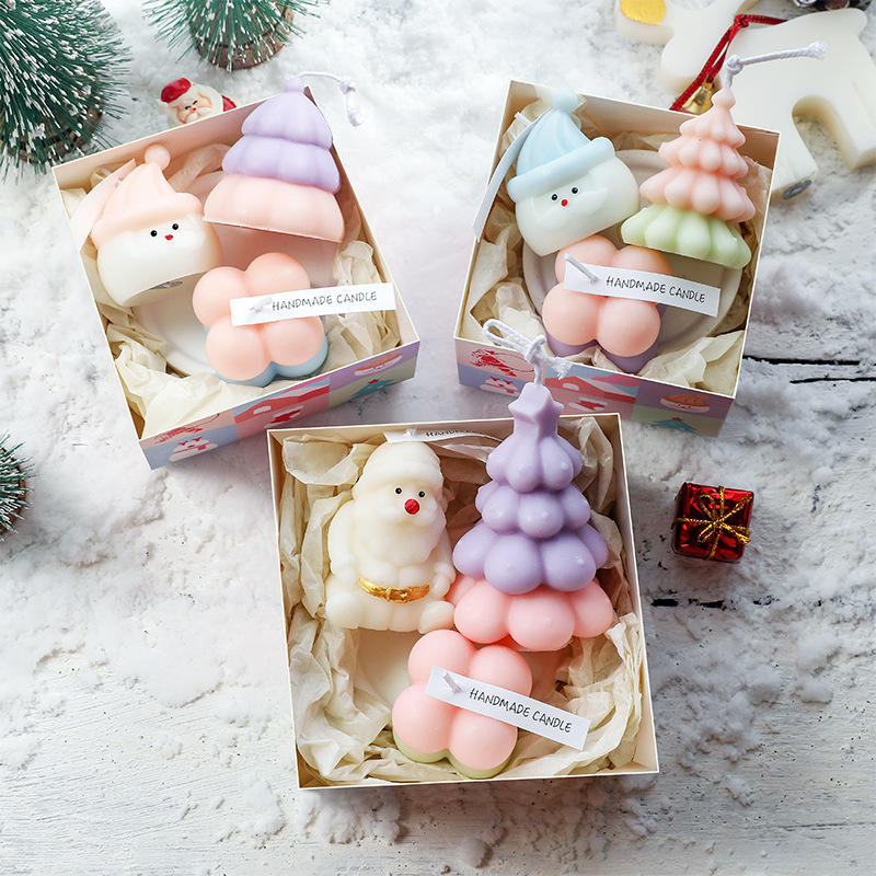 Handmade Christmas Gift Set Christmas Gift Holiday Christmas Soy Candles with Delicate Package