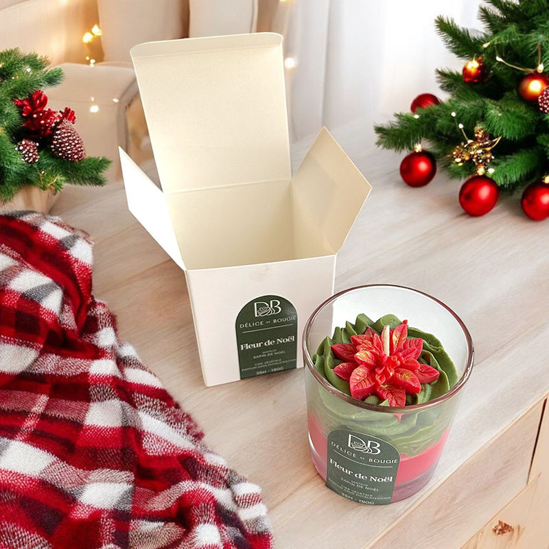 Wholesale Soy Wax Perfume Fragrance Scented Glass Candle Jars clear Glass Candle for Christmas Decoration