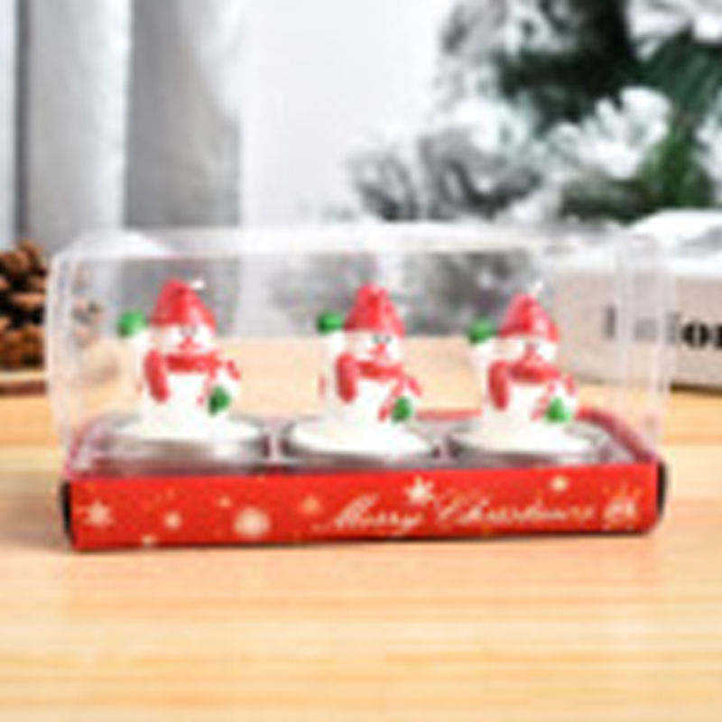 Hot Sell Creative Soy Wax Delicate Scented Candles Snowman and Santa\'s Shape Atmosphere Sense Christmas Candles