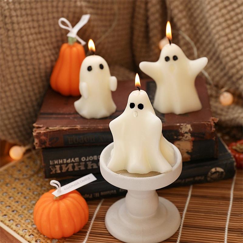 Wholesale Halloween Ghost Soy Wax Candle Creative Smokeless Aromatherapy with High Atmosphere Fragrance Accompanying Gift Box