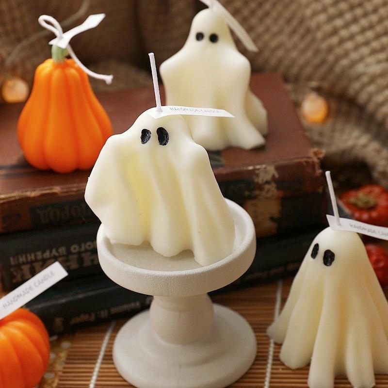 Wholesale Halloween Ghost Soy Wax Candle Creative Smokeless Aromatherapy with High Atmosphere Fragrance Accompanying Gift Box