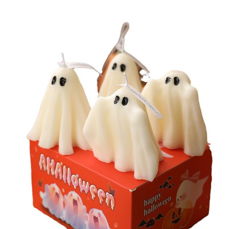 Wholesale Halloween Ghost Soy Wax Candle Creative Smokeless Aromatherapy with High Atmosphere Fragrance Accompanying Gift Box