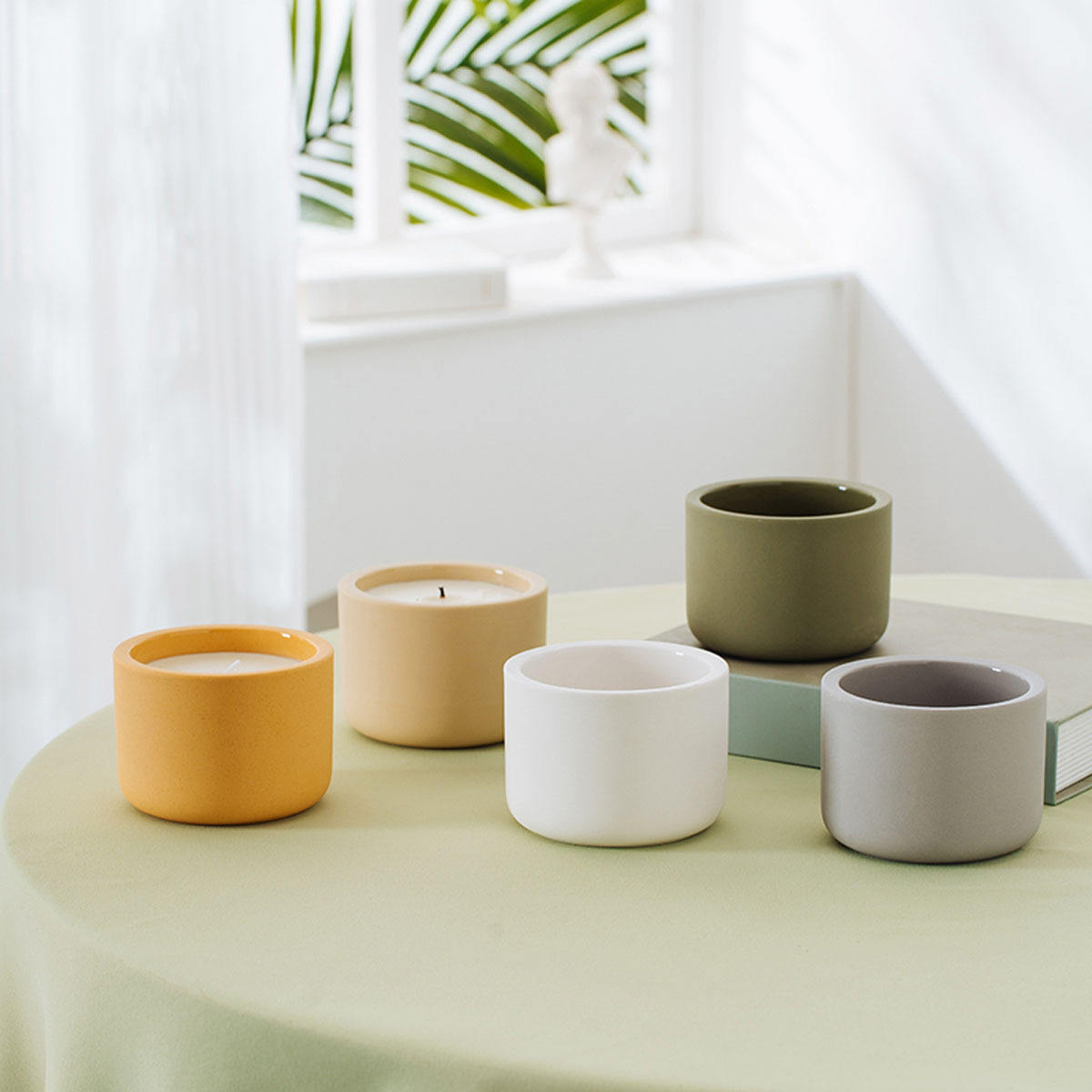 250ml Double-Layer Luxury Custom Ceramic Candle Jars Holiday Candle Jars for Decorative Ornaments