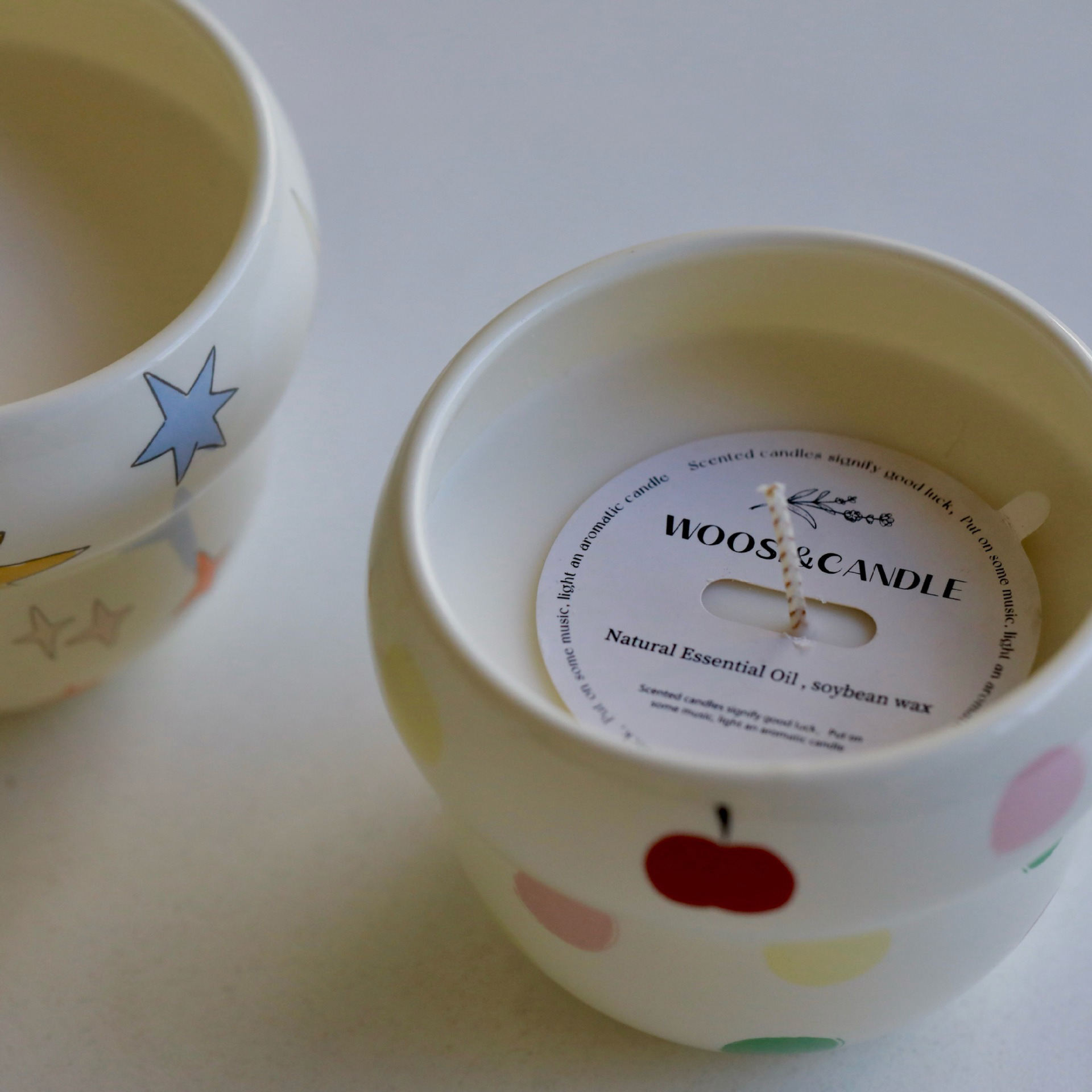Best Selling Custom Star Apple High Quality Ceramic Aromatherapy Scented Candles