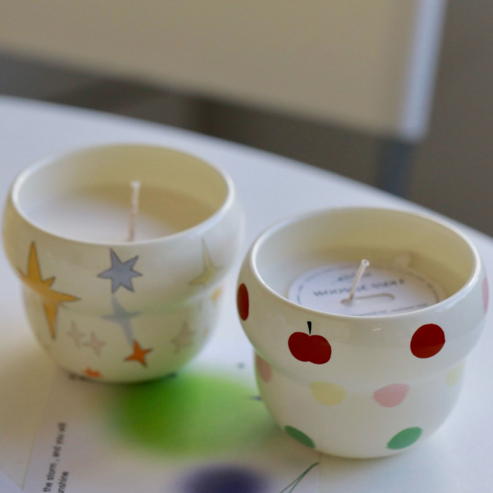 Best Selling Custom Star Apple High Quality Ceramic Aromatherapy Scented Candles