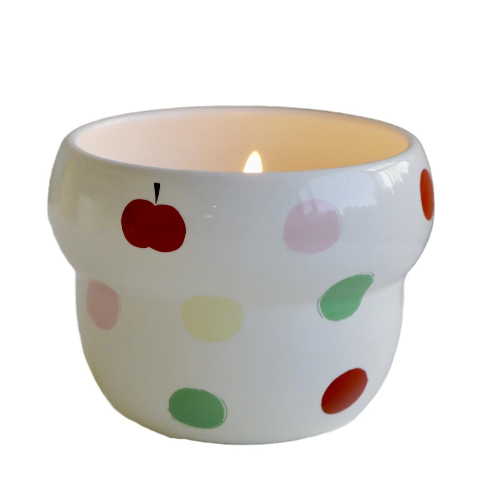 Best Selling Custom Star Apple High Quality Ceramic Aromatherapy Scented Candles