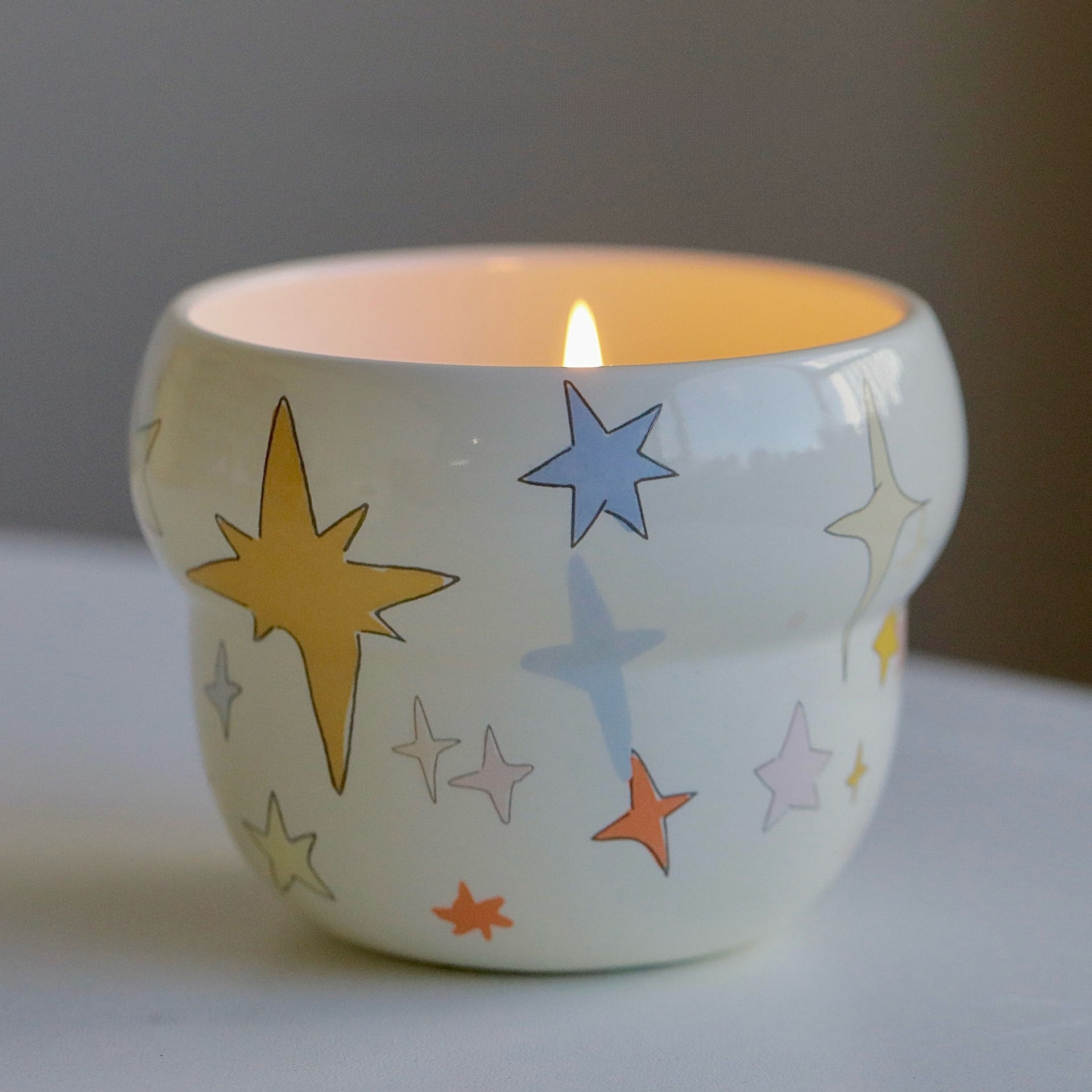 Best Selling Custom Star Apple High Quality Ceramic Aromatherapy Scented Candles