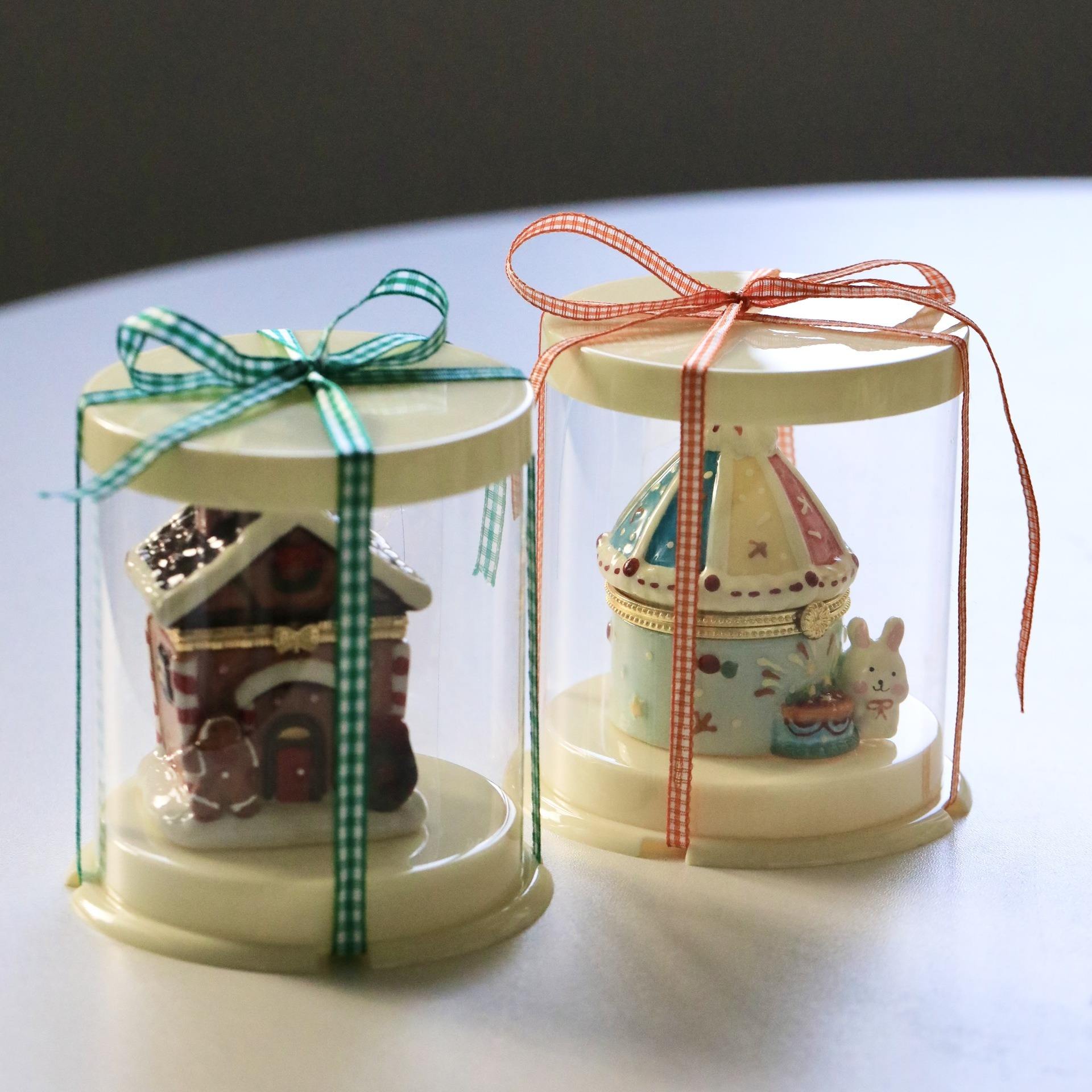 Factory Direct Price High Quality Cake Ceramic Scented Candles With Custom Labels Packaging Aromatherapy Candles