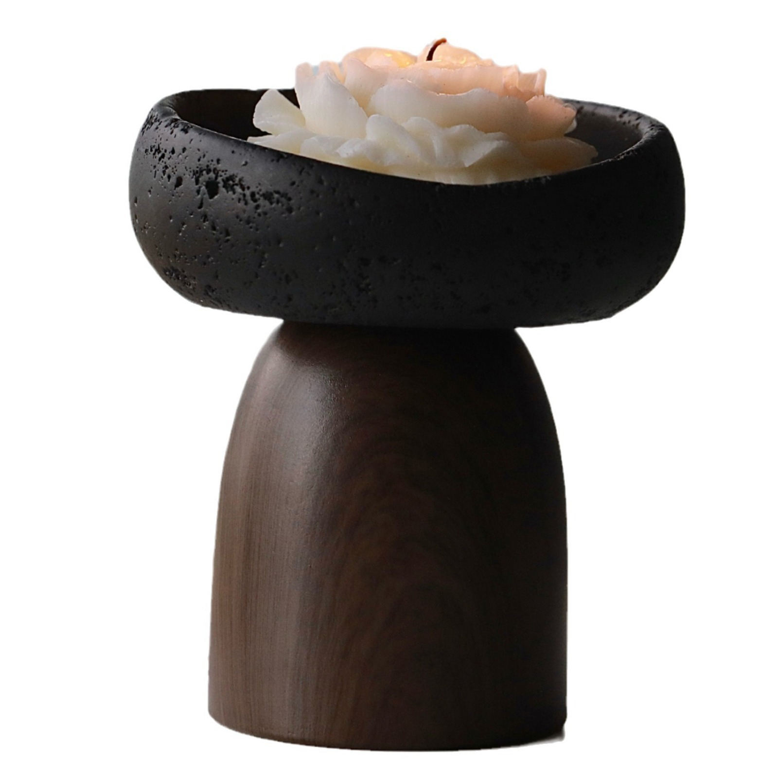 Top Rated Rock Container Three-Dimensional Flower Scented Candles High Sales Aromatherapy Candles for Engagement Birthday Gift