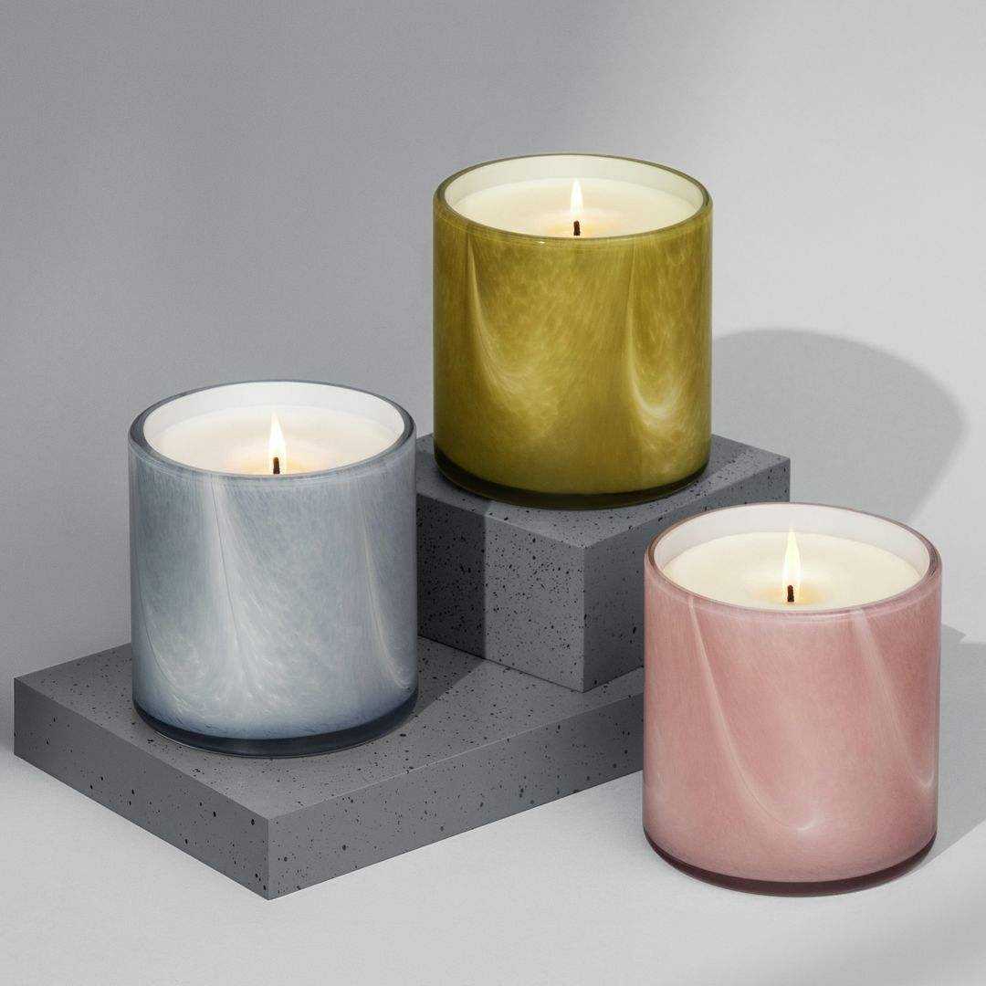 AIKUN Custom Silk Screen Printed Luxury Amber Glass Aromatherapy Soy Wax Candle Fragrance Scented for Warm Autumn