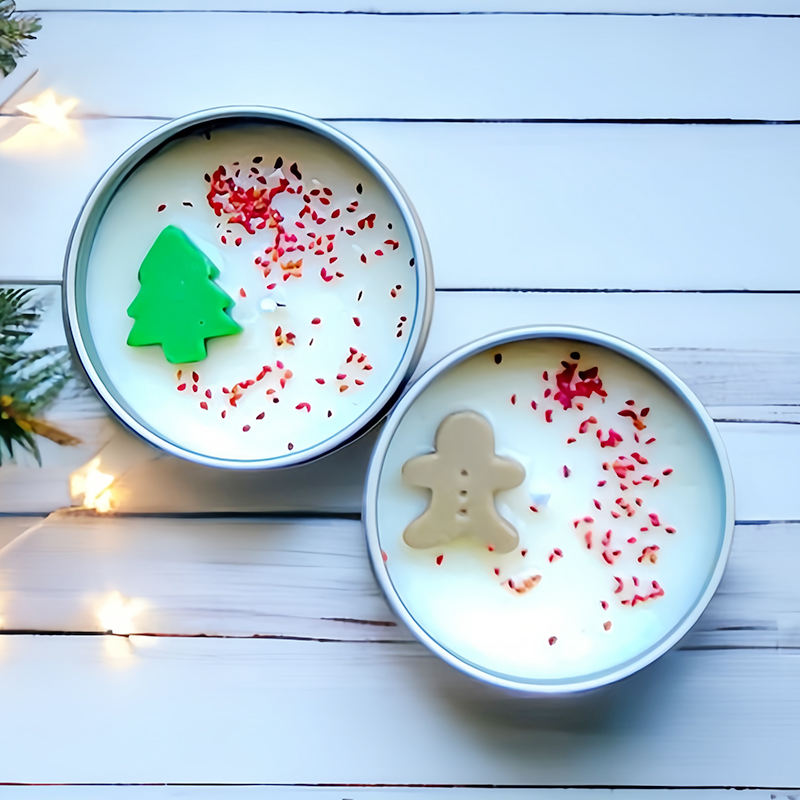 Christmas Scented Soy Wax Aromatherapy Jar Candles Christmas Tree Design Natural Christmas Birthday Gifts