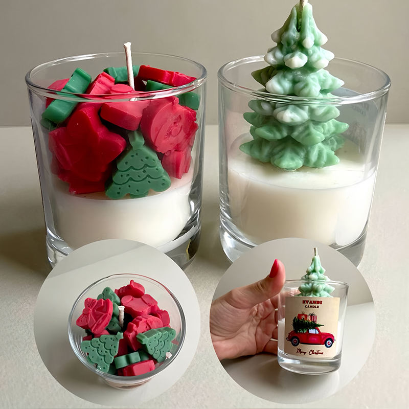 Festive Christmas Candle Customizable Soy Wax Scented Candle Trendy Home Decor Fragrance Candle for Winter Season
