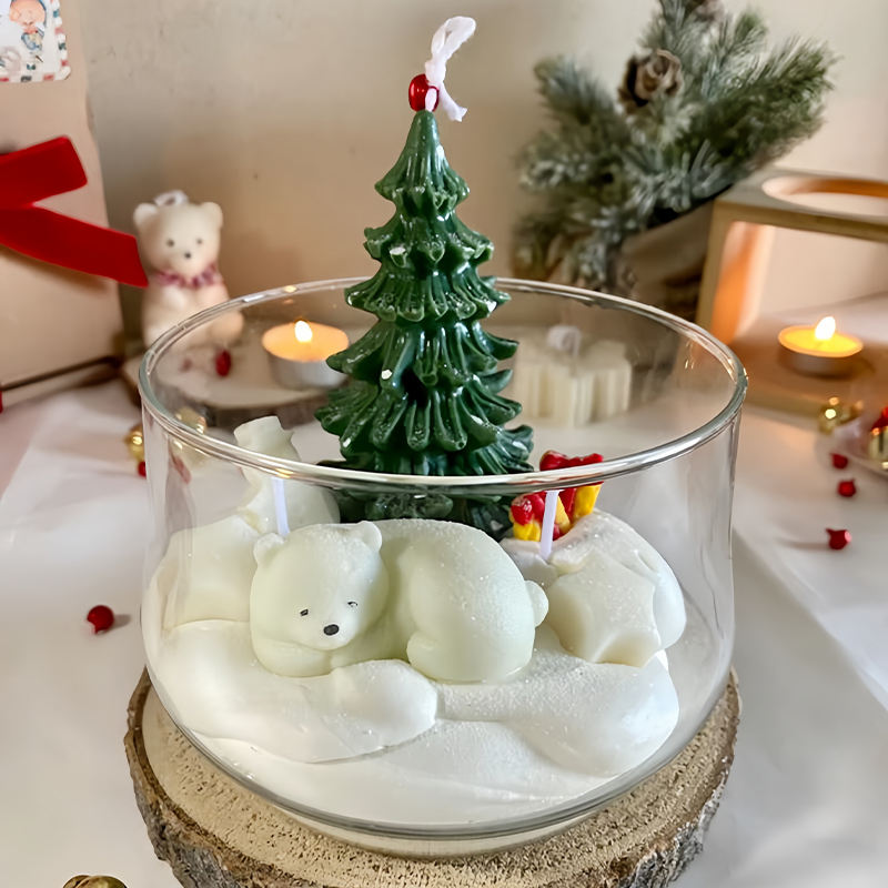 Best Selling Christmas Candle Soy Wax Affordable Custom Delicate Christmas Candle with Festive Atmosphere