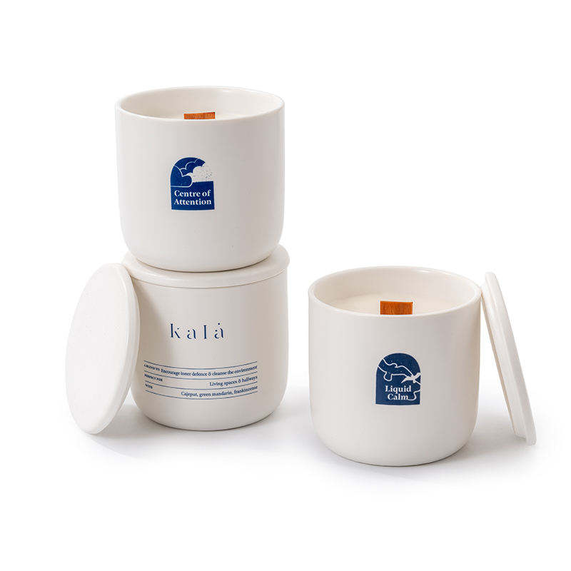 Custom White Premium High Quality Ceramic Candle Natural Soy Wax Scented Candle for Romantic Wedding Gift
