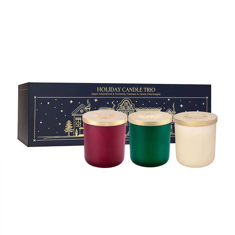 Hot Sale Stylish Glass Christmas Candle Popular Soy Wax Customized logo Candle for Living Room Decor