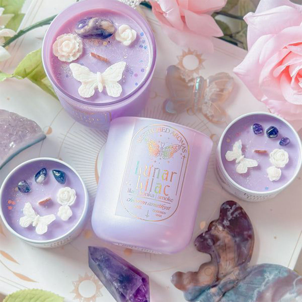 AIKUN Newly LaunchedColorful Glasses Crystals Clean and Eco-Friendly Aromatic Candles for Healing and Furniture Ornament