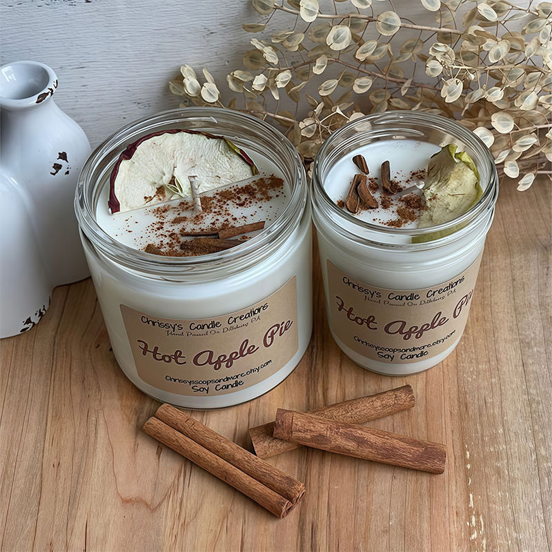 Luxury Glass Candle Premium Soy Wax Aromatherapy Christmas Candle with hay and Dried Lemon for Home Decor