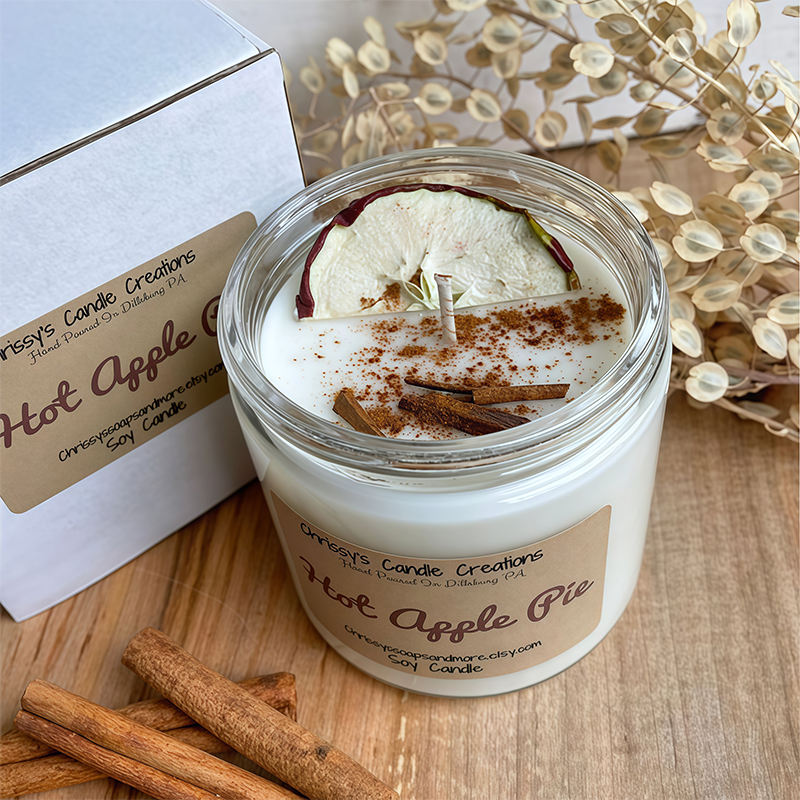 Luxury Glass Candle Premium Soy Wax Aromatherapy Christmas Candle with hay and Dried Lemon for Home Decor