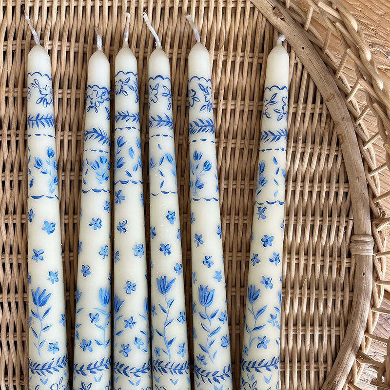 AIKUN Handmade Flameless Wedding Dinner Taper Cylinder Candle Customized Paraffin Pillar Color Candles
