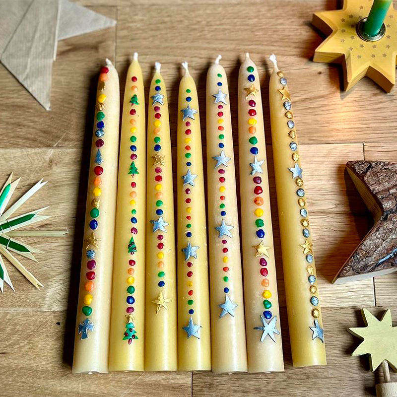 AIKUN Handmade Flameless Wedding Dinner Taper Cylinder Candle Customized Paraffin Pillar Color Candles