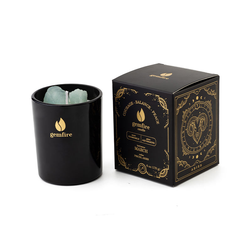 Custom Luxury Private Label Soy Wax Scented Candles With Relaxation Crystals