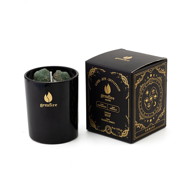 Custom Luxury Private Label Soy Wax Scented Candles With Relaxation Crystals