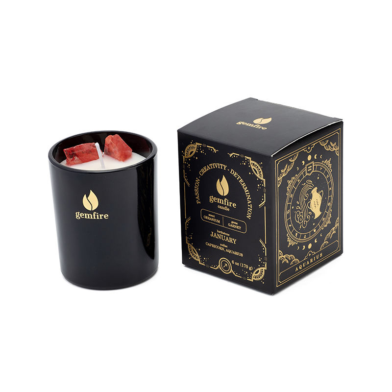 Custom Luxury Private Label Soy Wax Scented Candles With Relaxation Crystals