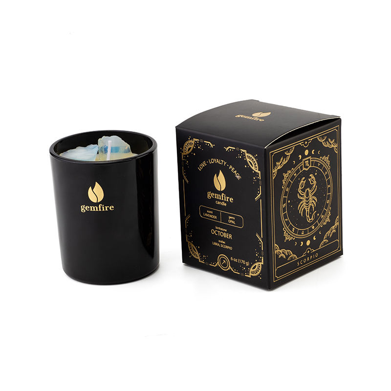 Customize Handmade Natural Fragrance Crystal Glass Jar Soy Wax Aroma Scented Candles