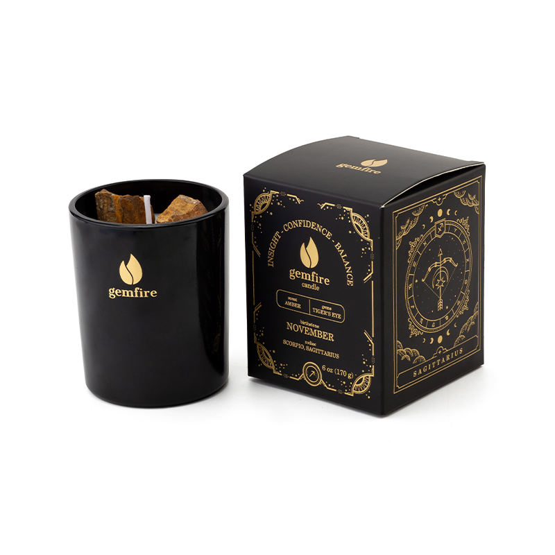 Customize Handmade Natural Fragrance Crystal Glass Jar Soy Wax Aroma Scented Candles