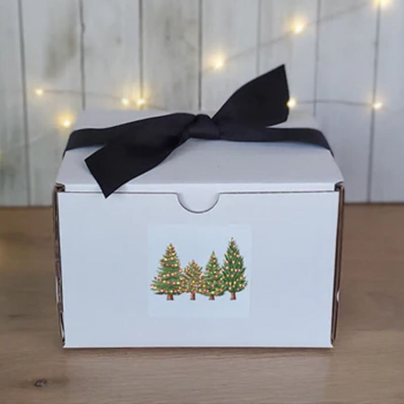AIKUN Scented Candles Christmas Gift Box Transparent Jar Aromatherapy Candles With Silver Lid 2 in 1 Box